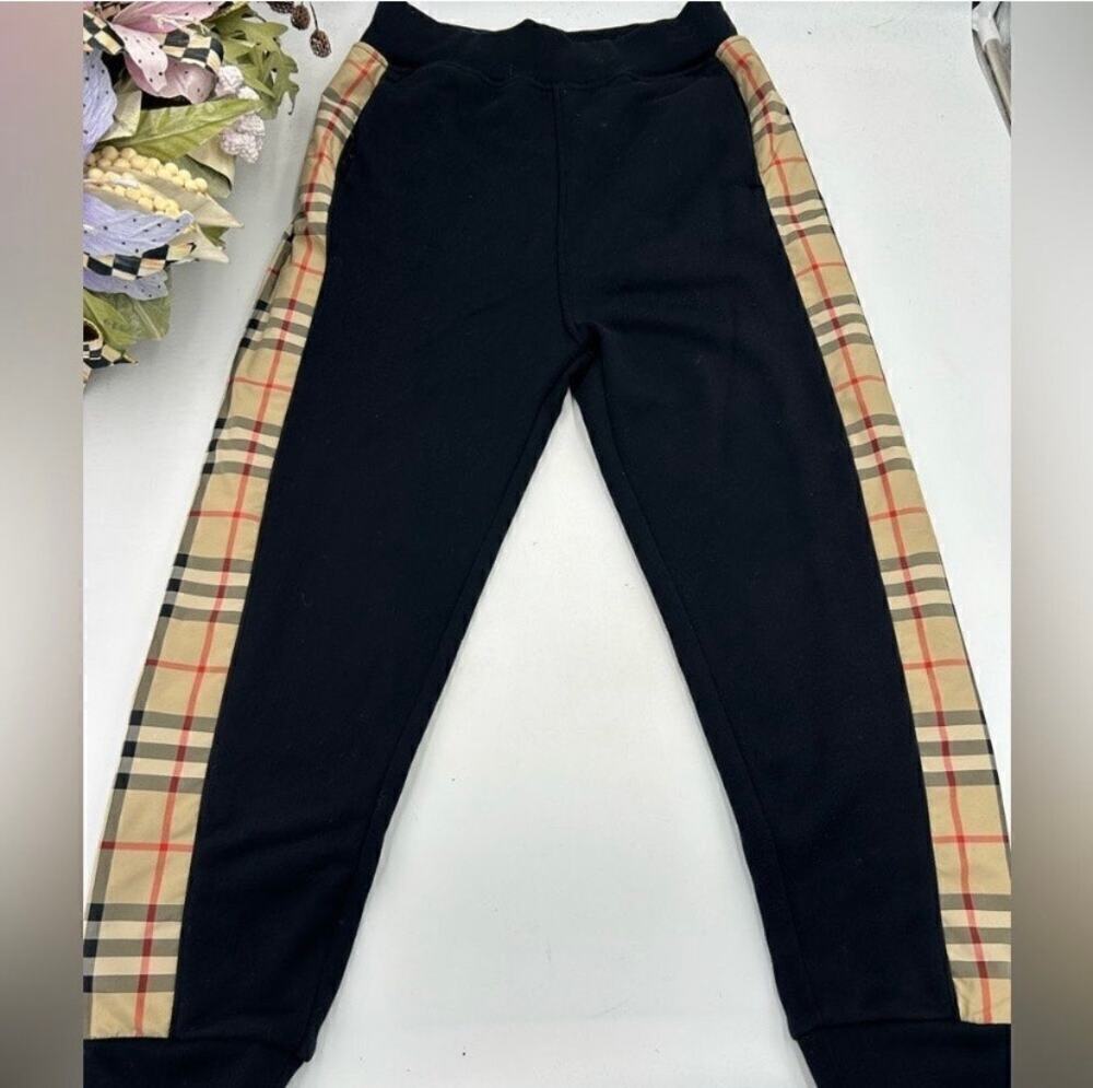 Kids Burberry vintage check 100% cotton sweatpants size 10yr 140cm